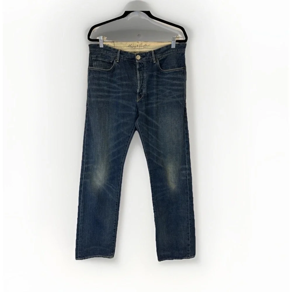 Levis Made Crafted Jeans 32x32 Button Fly Premium Denim Straight Leg Blue